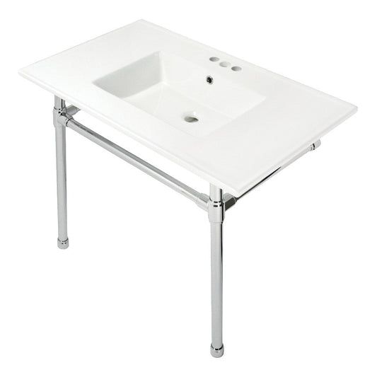 Dreyfuss 37.38 Inch Console Sink in White