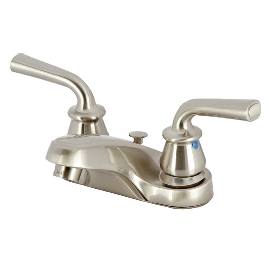 Restoration 4 Inch Centerset Bathroom Faucet in Brushed Nickel