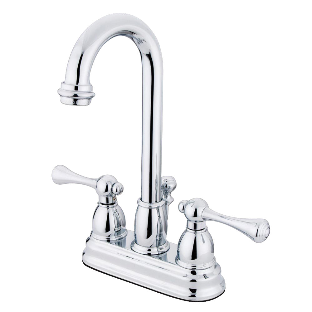Vintage 4 Inch Centerset Bathroom Faucet in Polished Chrome