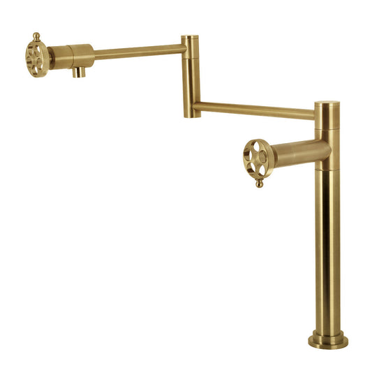 Wendell Pot Filler Faucet in Brushed Brass