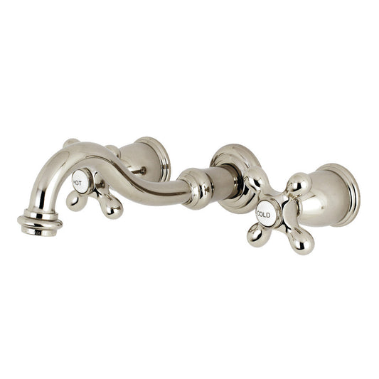 Vintage Wall-Mount Bathroom Faucet in Polished Nickel