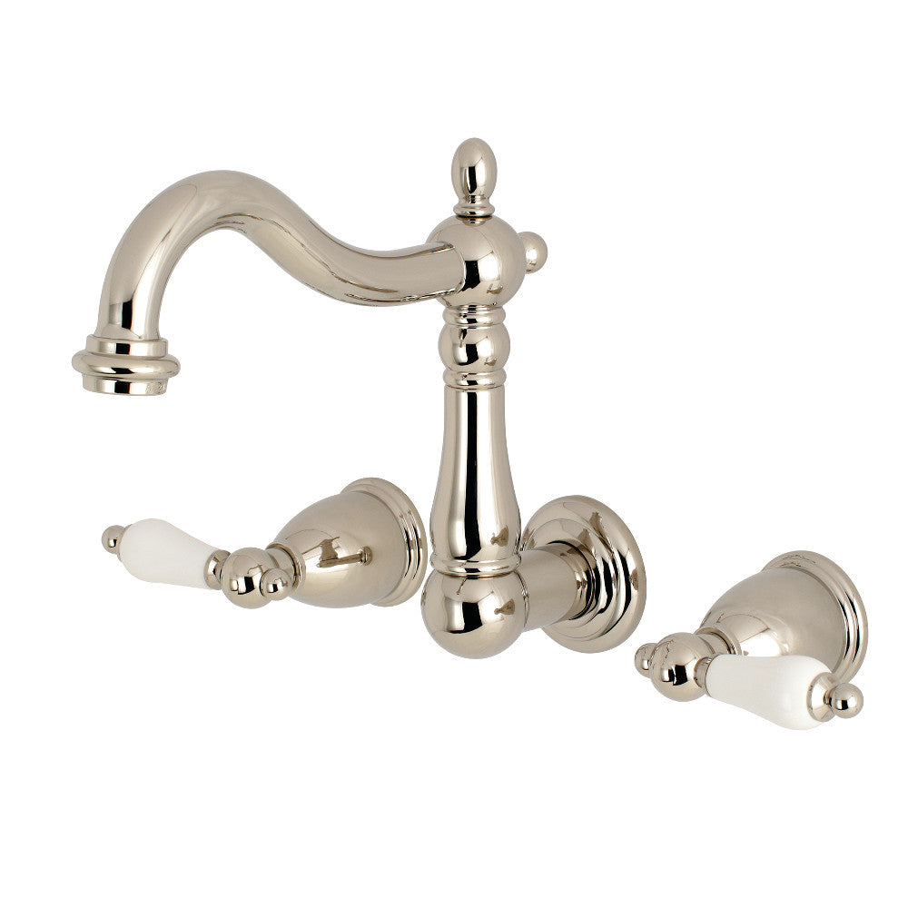 Heritage Wall-Mount Bathroom Faucet in Polished Nickel