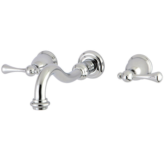 Vintage Wall-Mount Bathroom Faucet in Polished Chrome