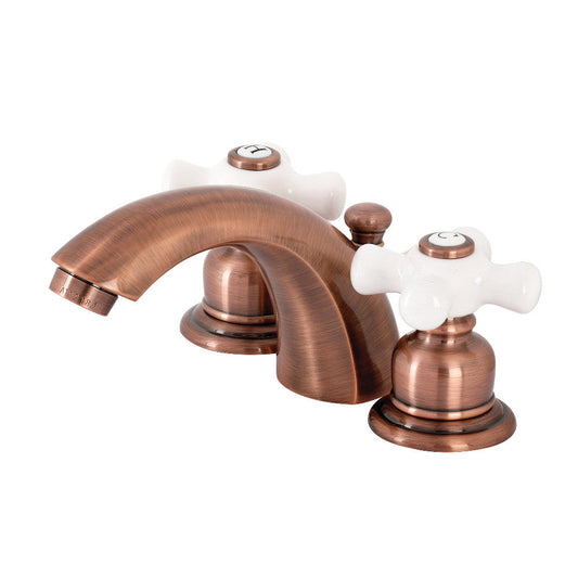 Victorian Mini-Widespread Bathroom Faucet in Antique Copper