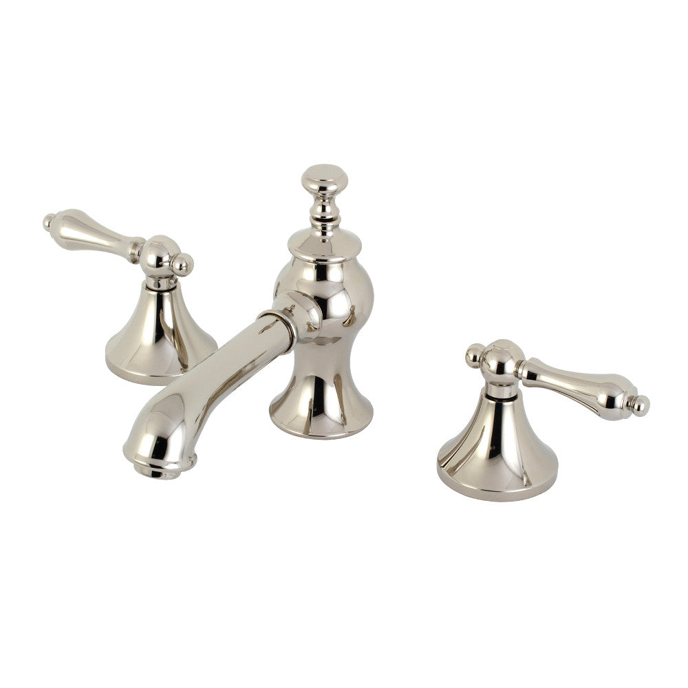 Vintage Widespread Bathroom Faucet in Polished Nickel