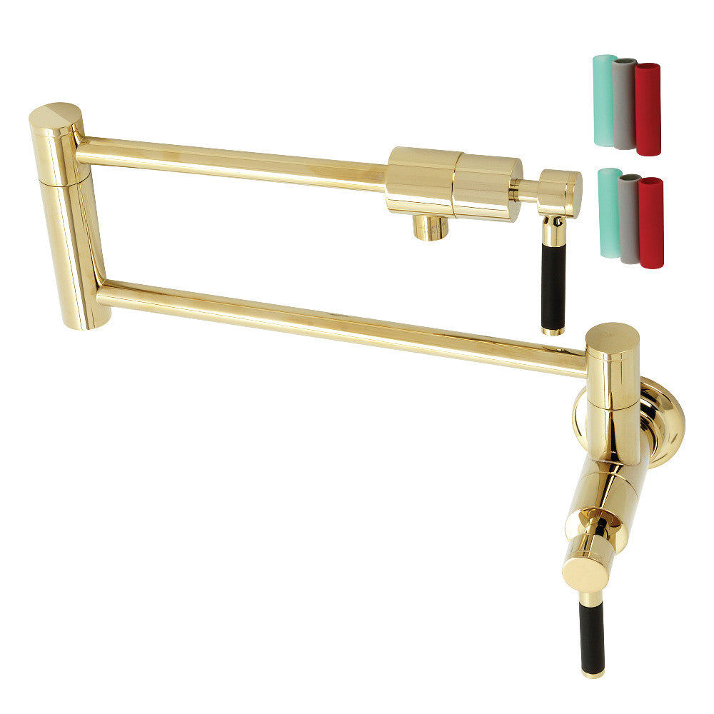 Kaiser Pot Filler Faucet in Polished Brass