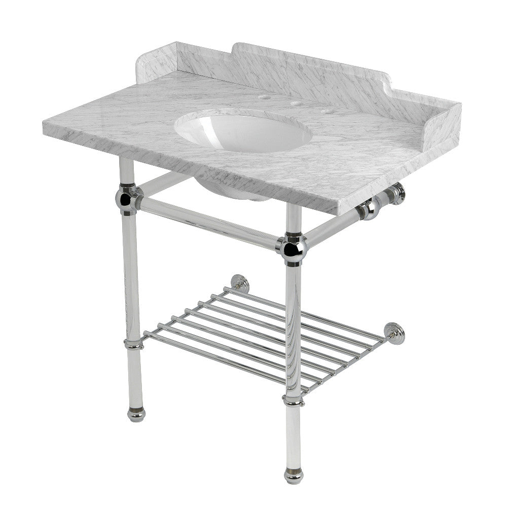 Pemberton 36 Inch Console Sink in Carrara Marble