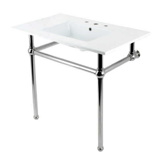 Templeton 37.38 Inch Console Sink in White