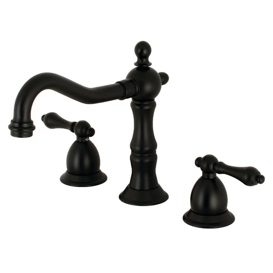 Heritage Widespread Bathroom Faucet in Matte Black