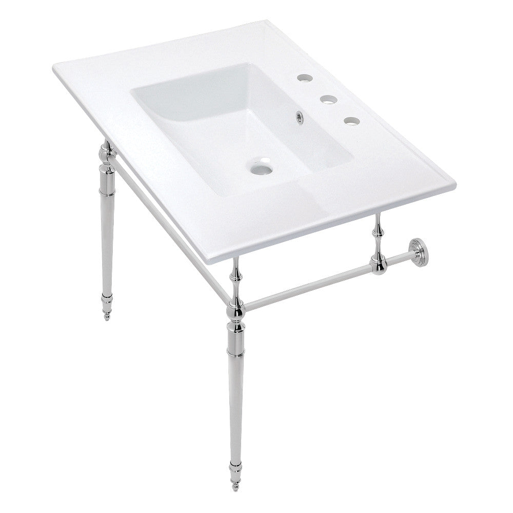 Edwardian 31.13 Inch Console Sink in White