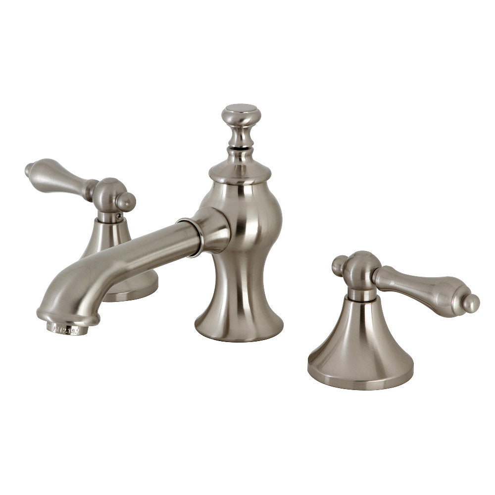 Vintage Widespread Bathroom Faucet in Brushed Nickel