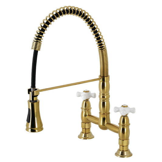 Heritage Pre-Rinse Kitchen Faucet in Brushed Brass