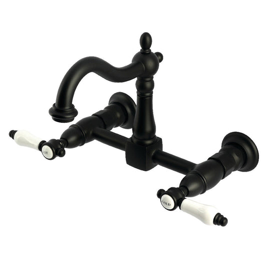 Bel-Air Wall Mount Kitchen Faucet in Matte Black