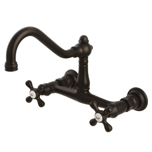 Vintage Wall-Mount Bathroom Faucet in Oil Rubbed Bronze