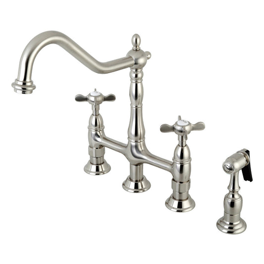 Essex Bridge Kitchen Faucet in Brushed Nickel