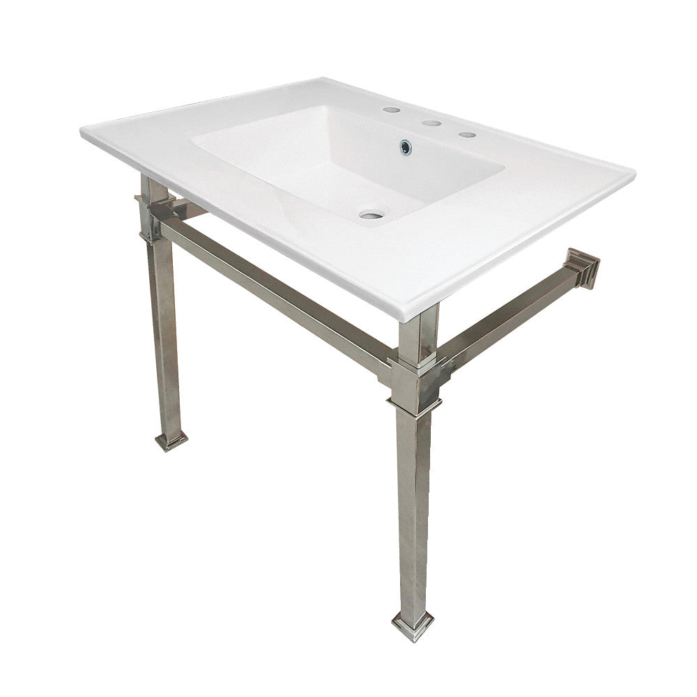 Monarch 31.13 Inch Console Sink in White