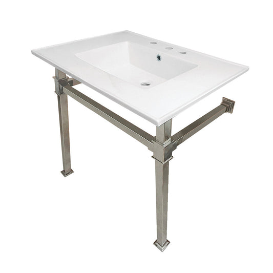 Monarch 31.13 Inch Console Sink in White