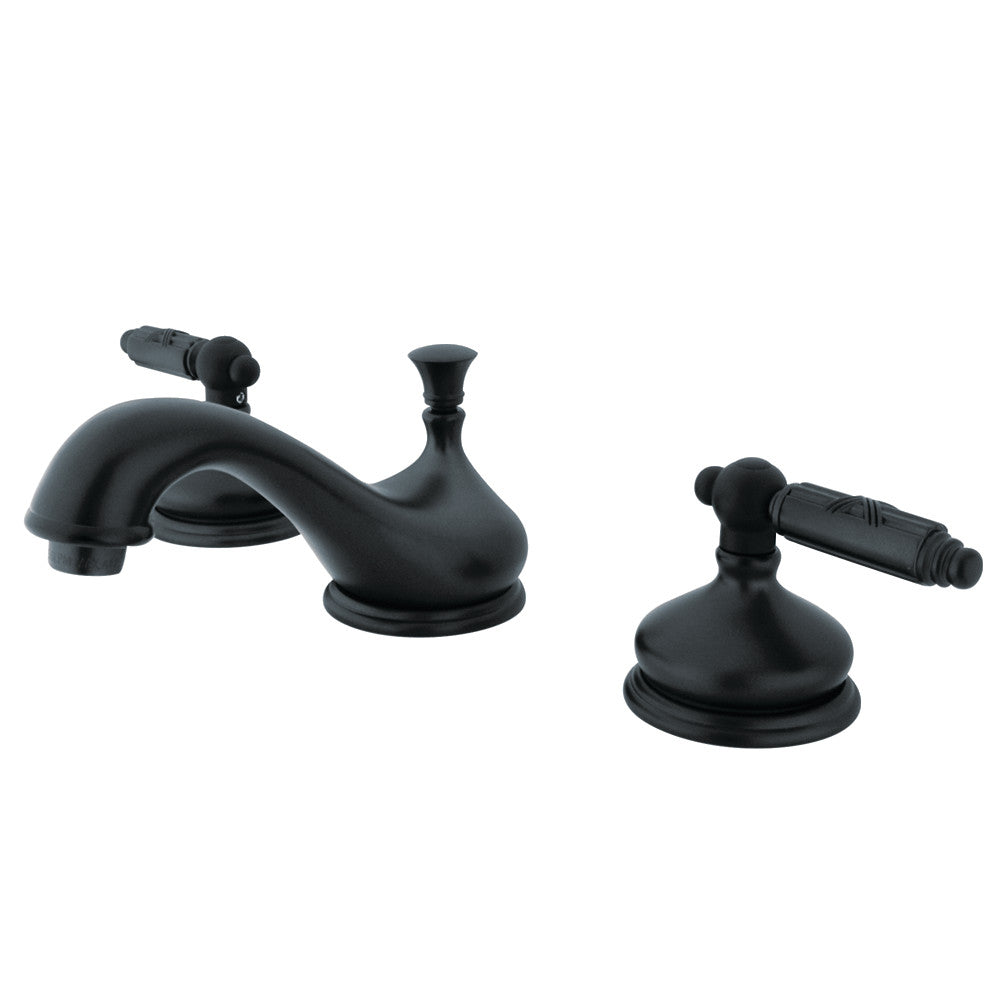 Georgian Widespread Bathroom Faucet in Matte Black