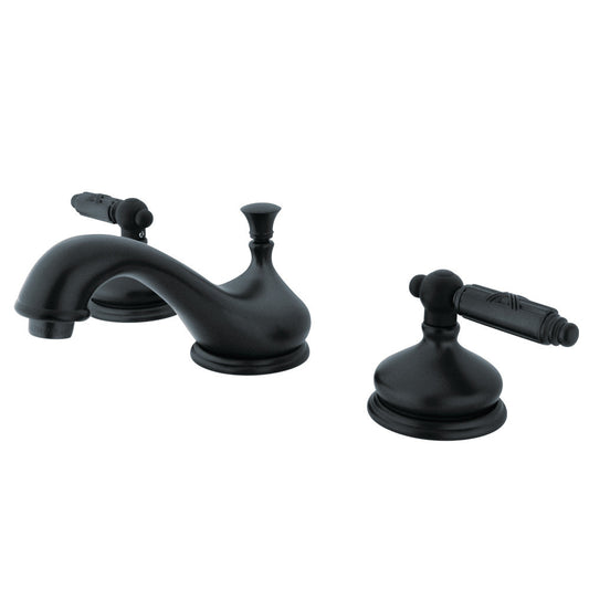 Georgian Widespread Bathroom Faucet in Matte Black
