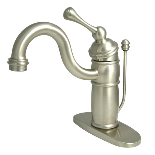 Victorian Single-Hole Bathroom Faucet in Brushed Nickel