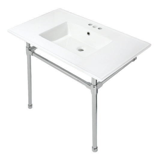 Dreyfuss 37.38 Inch Console Sink in White