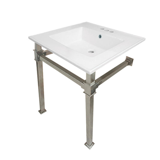 Monarch 25.19 Inch Console Sink in White