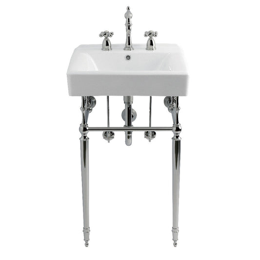 Edwardian 20 Inch Console Sink in White