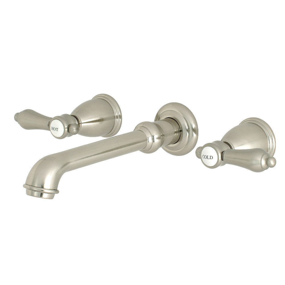 Heirloom Wall-Mount Bathroom Faucet in Brushed Nickel