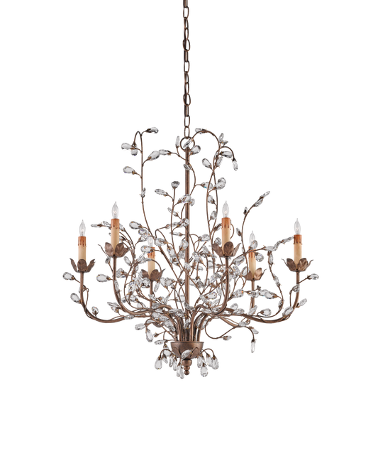 Crystal Bud Medium Gold Chandelier
