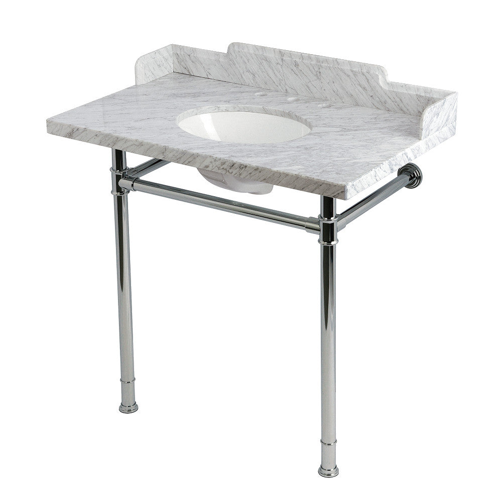 Wesselman 36 Inch Console Sink in Carrara Marble