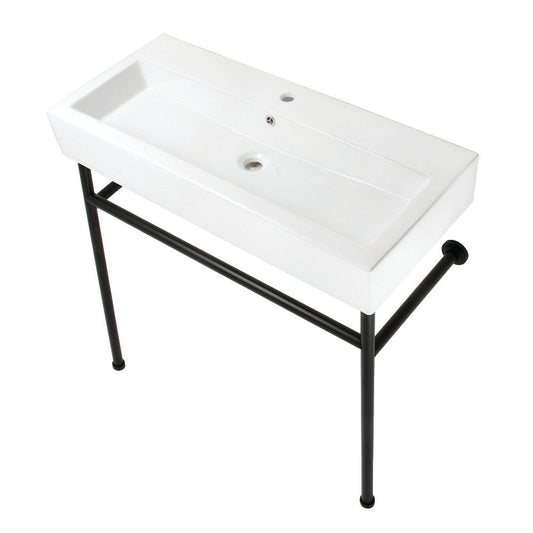 New Haven 39.38 Inch Console Sink in White