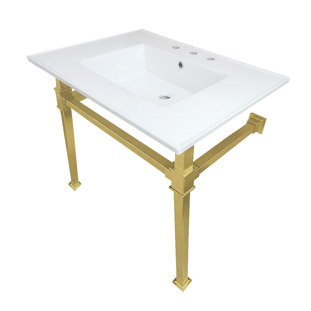Monarch 31.13 Inch Console Sink in White