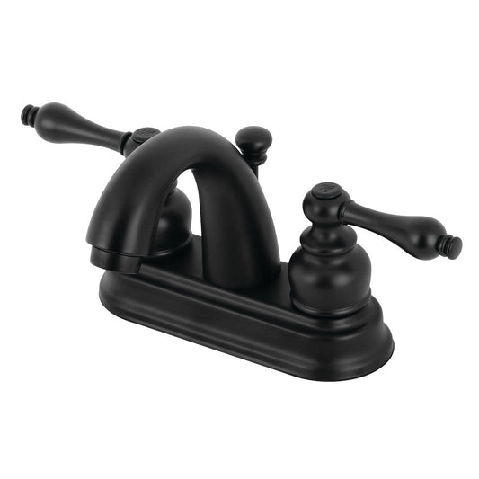 Restoration 4 Inch Centerset Bathroom Faucet in Matte Black