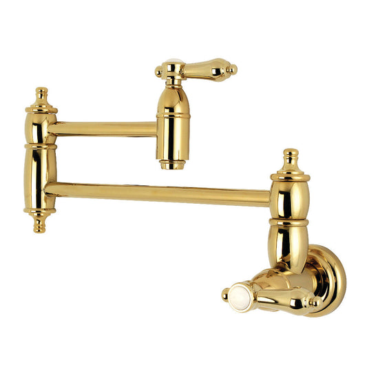Heirloom Pot Filler Faucet in Polished Brass