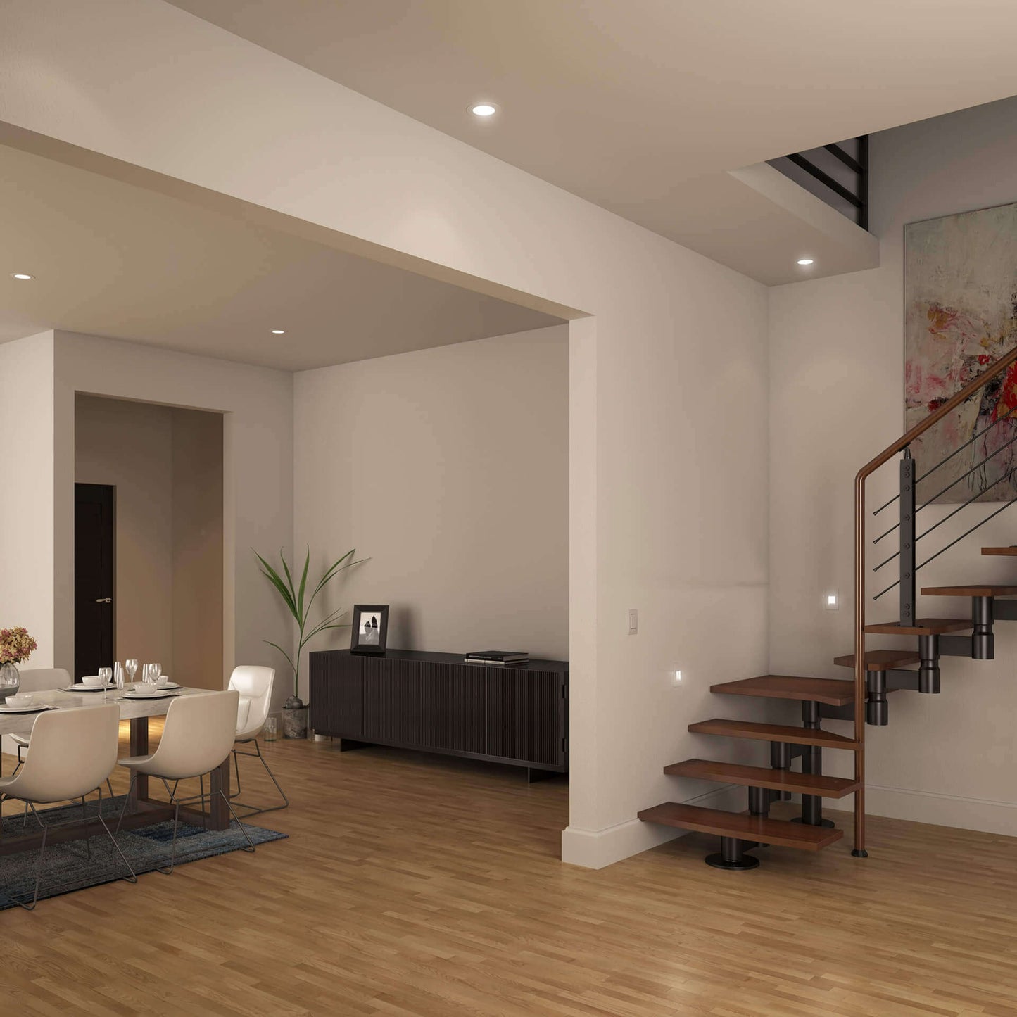 Recessed Vertical LED Step Light