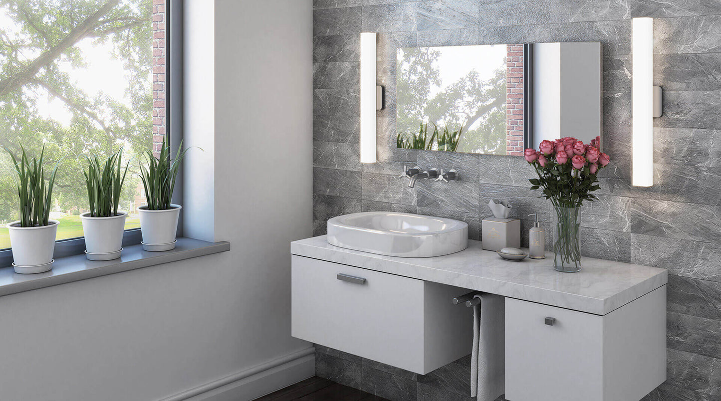 18 Inch CCT Glass LED Vanity Light