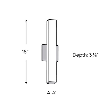 18 Inch CCT Glass LED Vanity Light