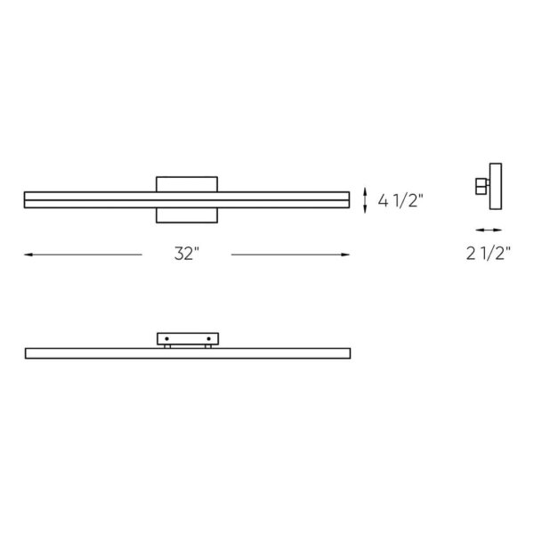 32 Inch CCT LED Linear Vanity Light