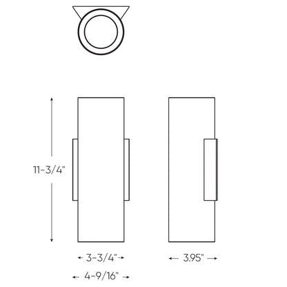 4 Inch Round Adjustable LED Cylinder Sconce