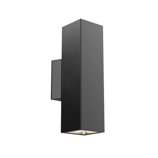 4in Square Wall Sconce, 120-347v, 0-10v dim - Black