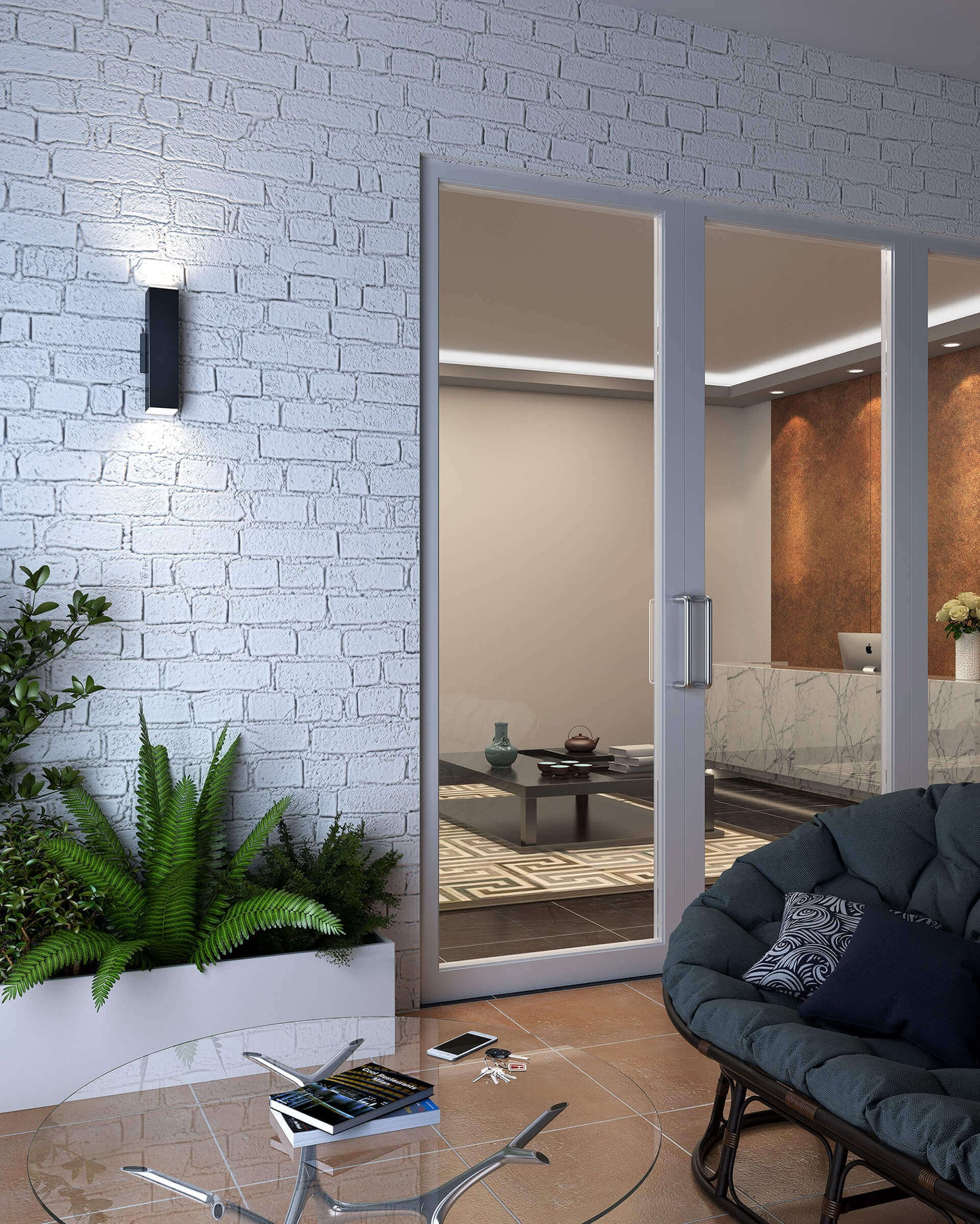 4 Inch Square Adjustable LED Cylinder Sconce
