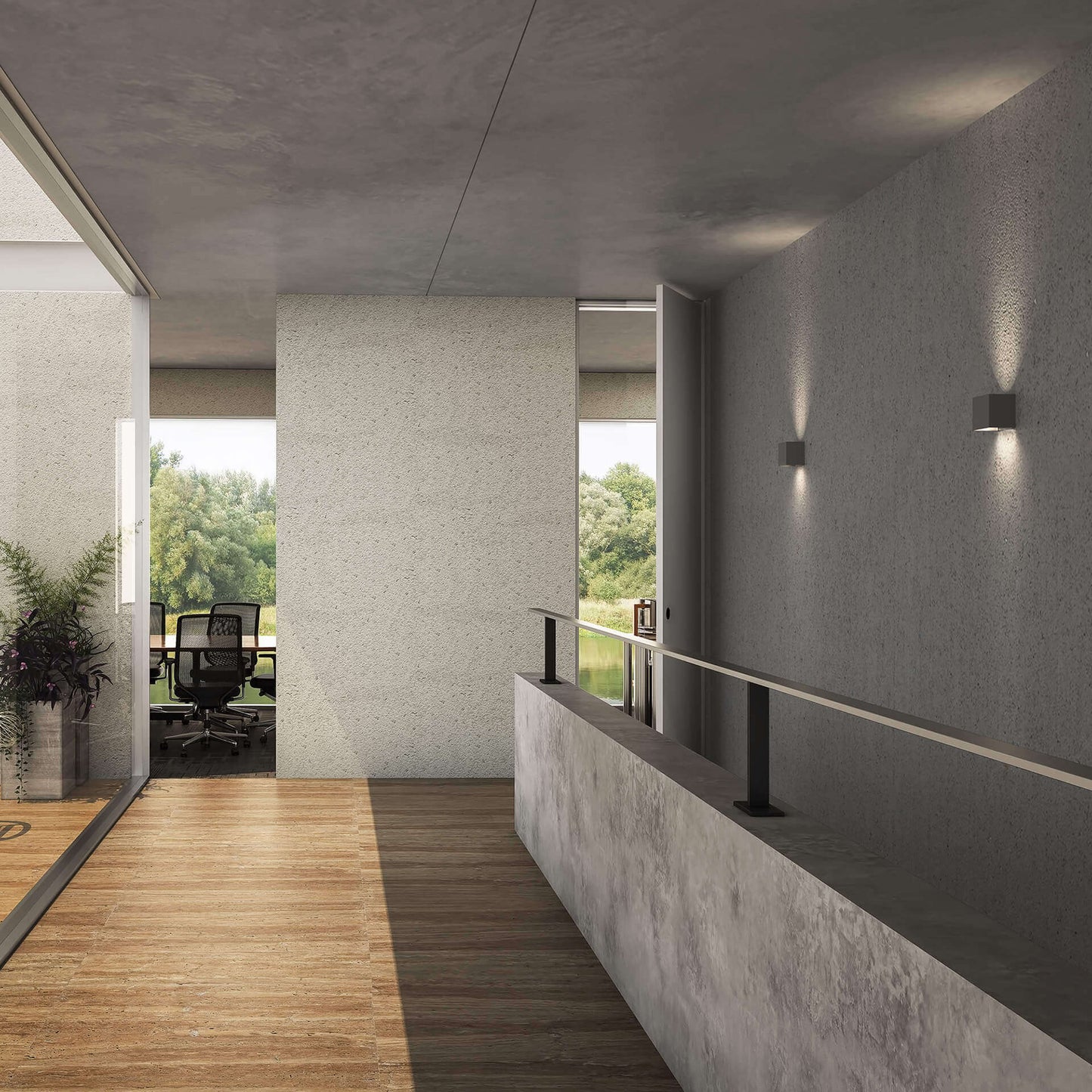 4 Inch Square Directional Up/Down LED Wall Sconce CCT