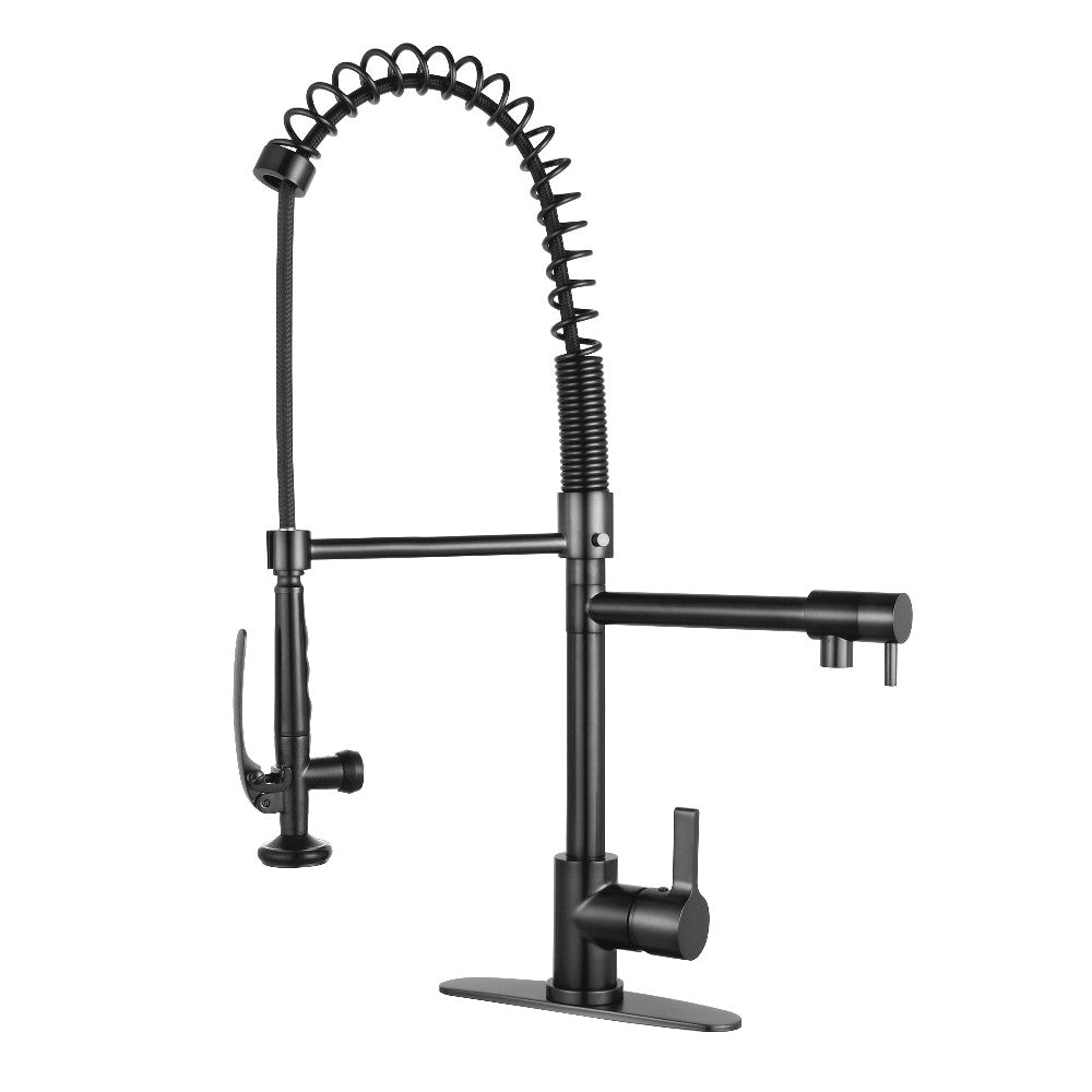 Continental Pre-Rinse Kitchen Faucet in Matte Black