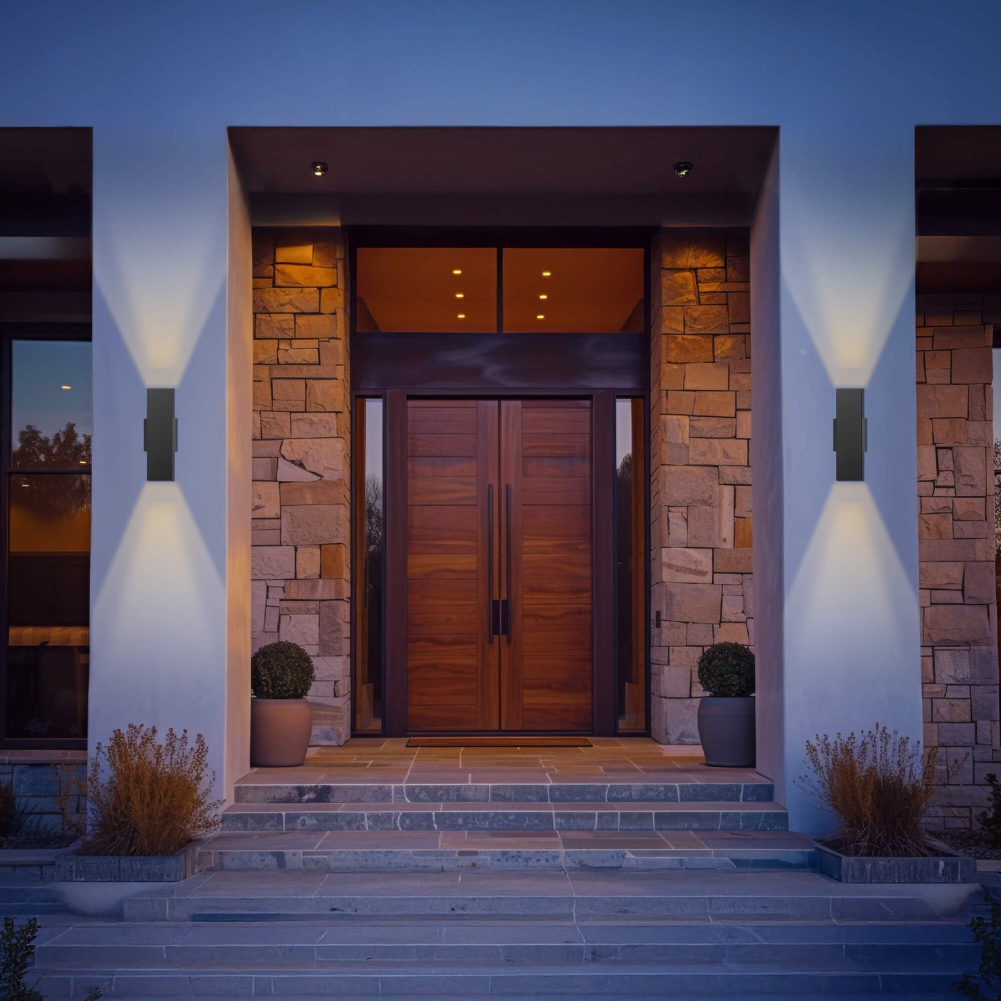 4in Square Wall Sconce, 120v, Triac - Black