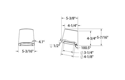 5in wall sconce with photocell