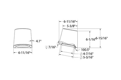 7in wall sconce with photocell universal 120V-347V, 0-10V dimming