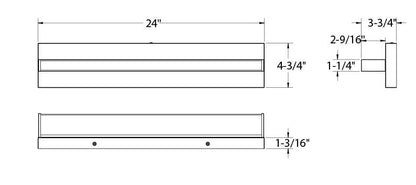 24in Vanity linear adjustable on Octo Jbox