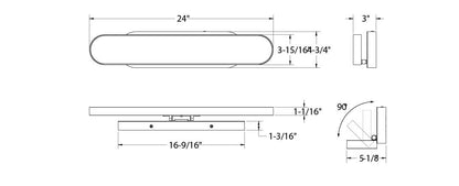 24in Vanity oblong adjustable on Octo Jbox