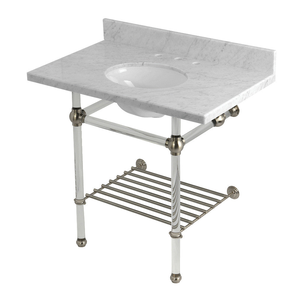 Templeton 36 Inch Console Sink in Carrara Marble