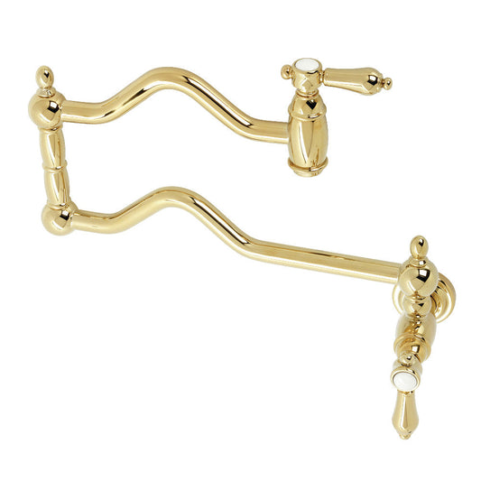 Heirloom Pot Filler Faucet in Polished Brass